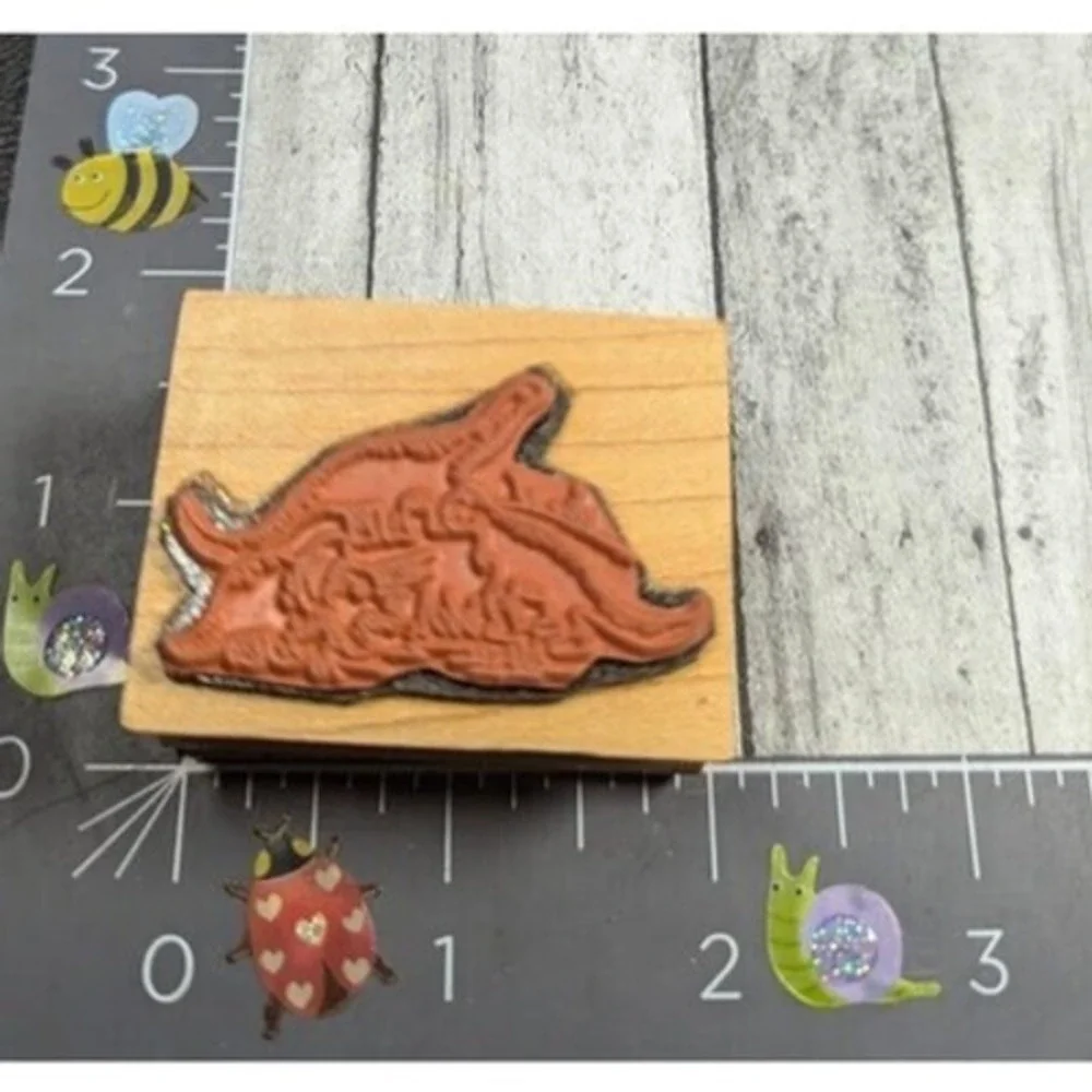 Embossing Arts 1989 Dinosaurs Jurassic Rubber Stamp Wood #B20